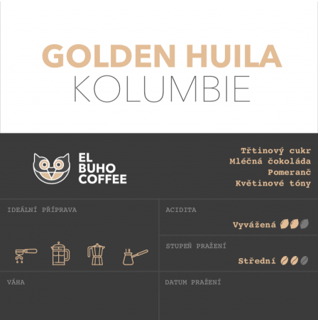 Golden Huila - Balení: 250g